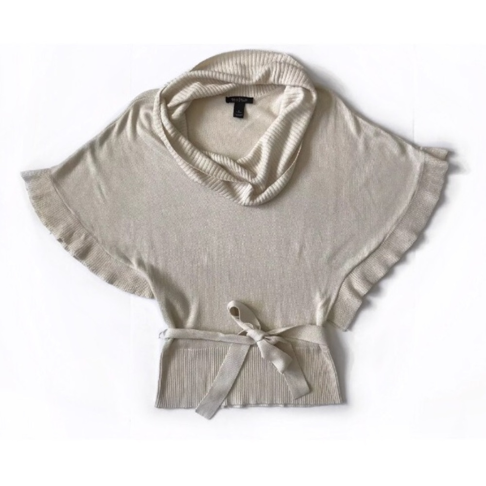 Knitted Top Blouse Sweater ruffle sleeve